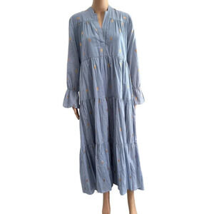 Hand Crafted Cotton Tiered Maxi Dress NWOT